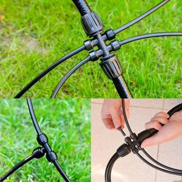 Drip Irrigation Fittings for Push-to-Connect Irrigation System 11 Pack - Upgrade your garden irrigation with this barbed tee fittings pack, designed to connect 1/2